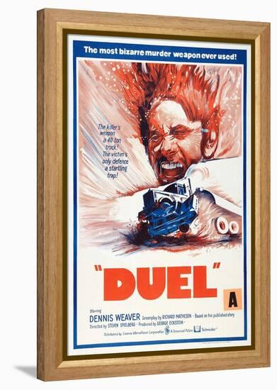 Duel, New Zealand poster, Dennis Weaver, 1971-null-Framed Stretched Canvas