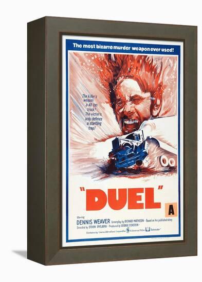 Duel, New Zealand poster, Dennis Weaver, 1971-null-Framed Stretched Canvas