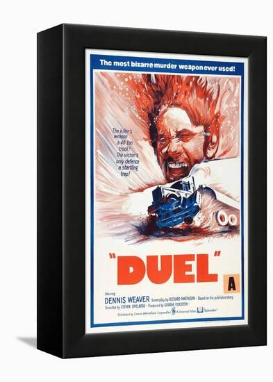 Duel, New Zealand poster, Dennis Weaver, 1971-null-Framed Stretched Canvas