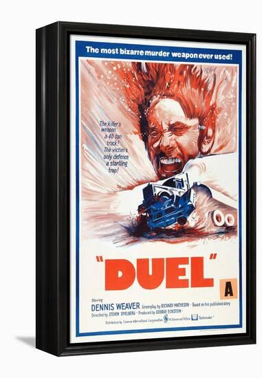 Duel, New Zealand poster, Dennis Weaver, 1971-null-Framed Stretched Canvas