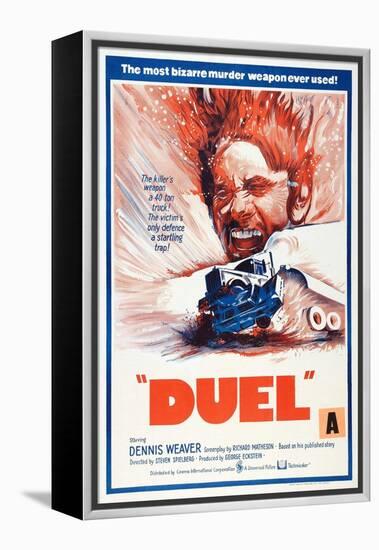 Duel, New Zealand poster, Dennis Weaver, 1971-null-Framed Stretched Canvas
