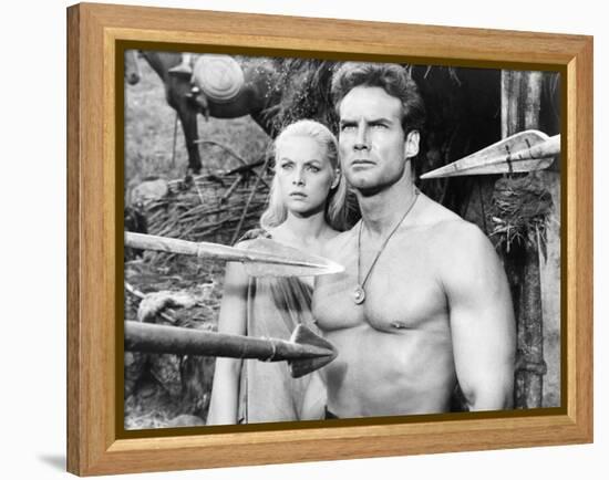 Duel of the Titans, (Aka Romolo E Remo), from Left: Virna Lisi, Steve Reeves, 1961-null-Framed Stretched Canvas