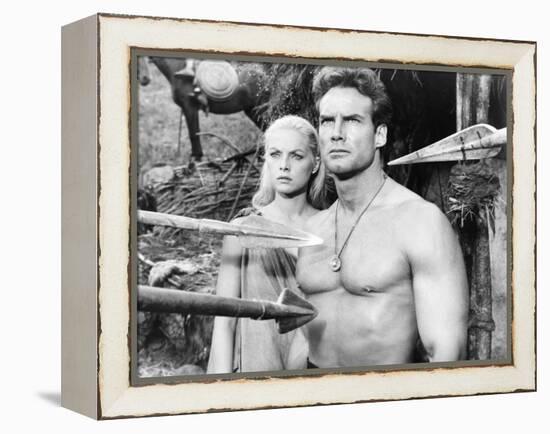 Duel of the Titans, (Aka Romolo E Remo), from Left: Virna Lisi, Steve Reeves, 1961-null-Framed Stretched Canvas