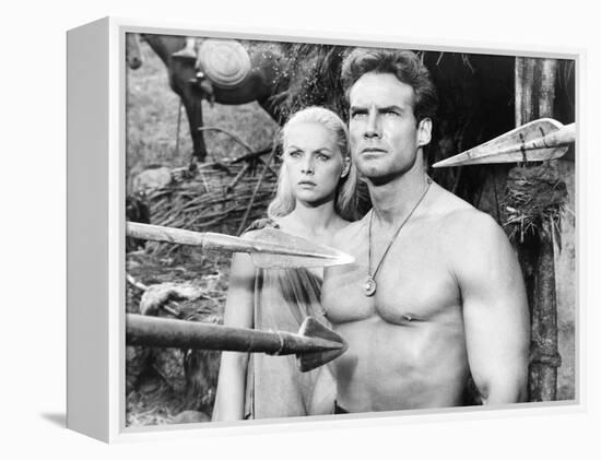 Duel of the Titans, (Aka Romolo E Remo), from Left: Virna Lisi, Steve Reeves, 1961-null-Framed Stretched Canvas