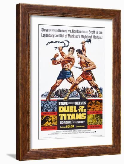 Duel of the Titans, (aka Romolo E Remo), Steve Reeves, Gordon Scott, 1961-null-Framed Art Print