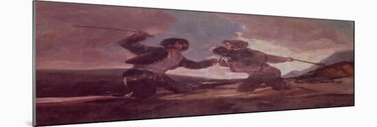 Duel with Clubs-Francisco de Goya-Mounted Giclee Print