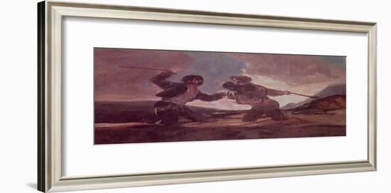 Duel with Clubs-Francisco de Goya-Framed Giclee Print