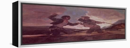 Duel with Clubs-Francisco de Goya-Framed Premier Image Canvas