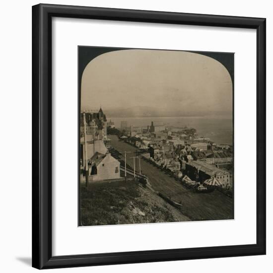 'Dufferin Terrace, Old Town and St. Lawrence River from the Citadel, Quebec, Canada', 1906-Unknown-Framed Photographic Print