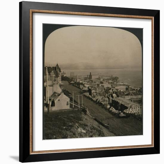 'Dufferin Terrace, Old Town and St. Lawrence River from the Citadel, Quebec, Canada', 1906-Unknown-Framed Photographic Print