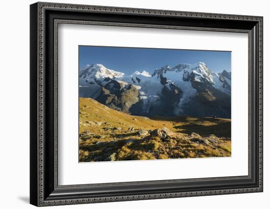 Dufourspitze, Lyskamm, Breithorn, Gornergletscher, Gornergrat, Valais, Switzerland-Rainer Mirau-Framed Photographic Print