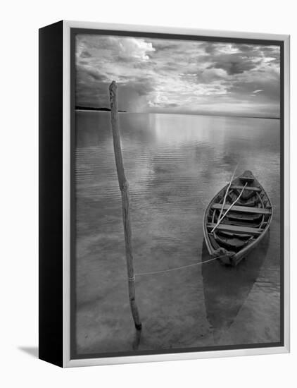 Dug Out Canoe Used by Local Fishermen Pulled Up on Banks of Rio Tarajos, Tributary of Amazon River-Mark Hannaford-Framed Premier Image Canvas