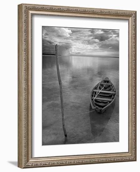 Dug Out Canoe Used by Local Fishermen Pulled Up on Banks of Rio Tarajos, Tributary of Amazon River-Mark Hannaford-Framed Photographic Print