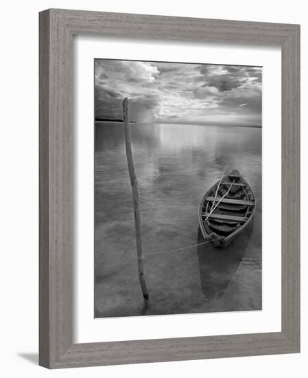 Dug Out Canoe Used by Local Fishermen Pulled Up on Banks of Rio Tarajos, Tributary of Amazon River-Mark Hannaford-Framed Photographic Print