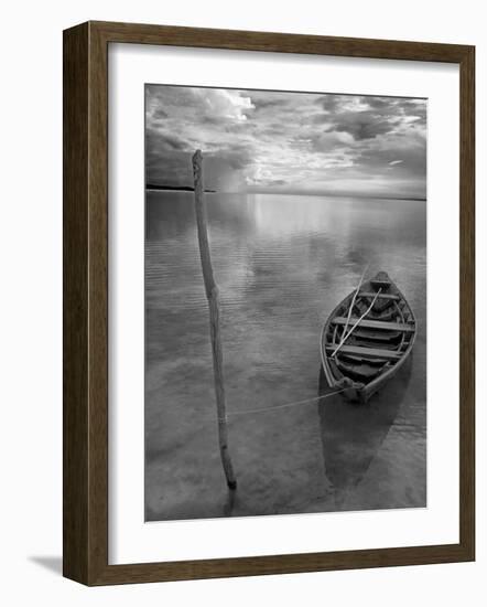 Dug Out Canoe Used by Local Fishermen Pulled Up on Banks of Rio Tarajos, Tributary of Amazon River-Mark Hannaford-Framed Photographic Print