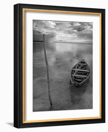 Dug Out Canoe Used by Local Fishermen Pulled Up on Banks of Rio Tarajos, Tributary of Amazon River-Mark Hannaford-Framed Photographic Print