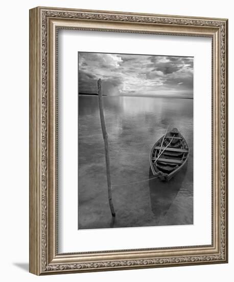 Dug Out Canoe Used by Local Fishermen Pulled Up on Banks of Rio Tarajos, Tributary of Amazon River-Mark Hannaford-Framed Photographic Print