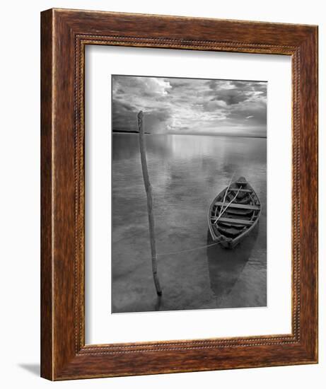 Dug Out Canoe Used by Local Fishermen Pulled Up on Banks of Rio Tarajos, Tributary of Amazon River-Mark Hannaford-Framed Photographic Print