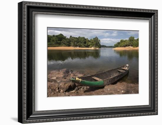 Dugout Canoe. Fairview, Iwokrama Reserve, Guyana-Pete Oxford-Framed Photographic Print