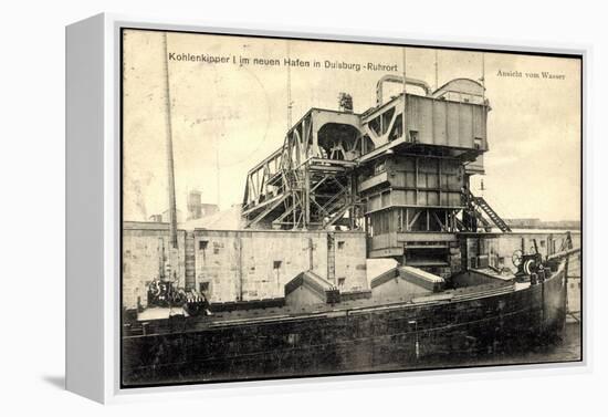 Duisburg, Kohlenkipper Im Neuen Hafen-null-Framed Premier Image Canvas