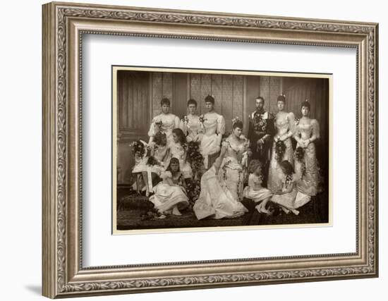 Duke and Duchess of York with Bridesmaids-null-Framed Photographic Print