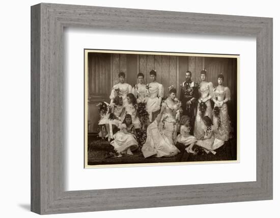 Duke and Duchess of York with Bridesmaids-null-Framed Photographic Print