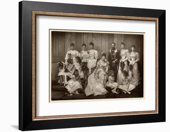 Duke and Duchess of York with Bridesmaids-null-Framed Photographic Print
