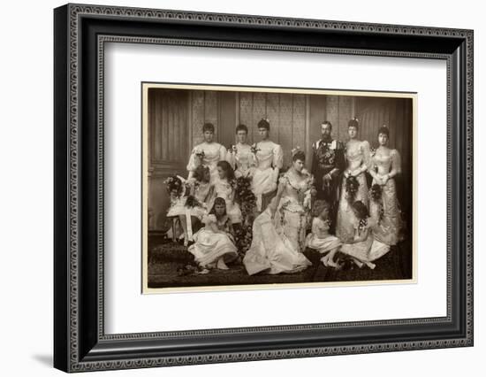 Duke and Duchess of York with Bridesmaids-null-Framed Photographic Print