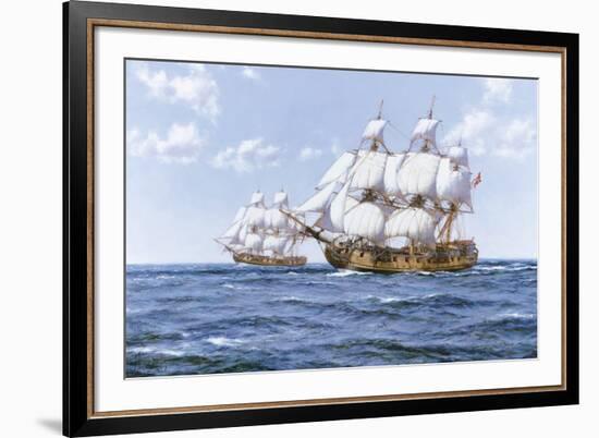 'Duke' And 'Duchess'-Montague Dawson-Framed Giclee Print