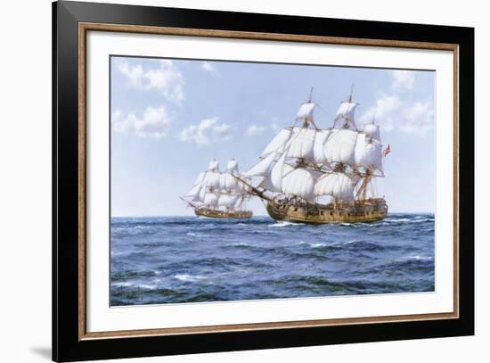 'Duke' And 'Duchess'-Montague Dawson-Framed Giclee Print