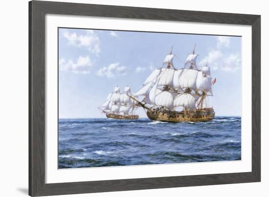 'Duke' And 'Duchess'-Montague Dawson-Framed Giclee Print