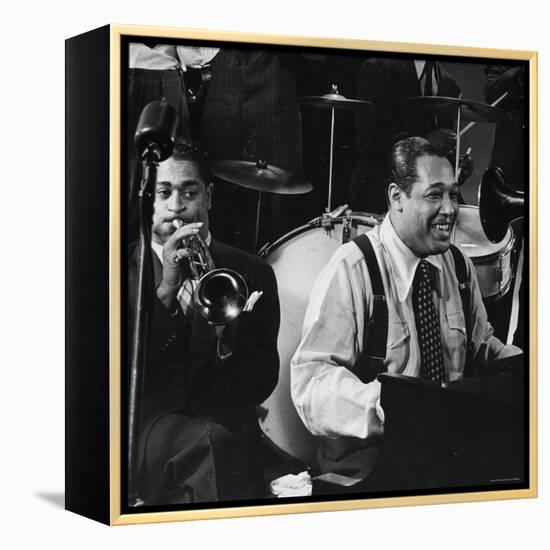 Duke Ellington at an After Hours Jam Session-Gjon Mili-Framed Premier Image Canvas