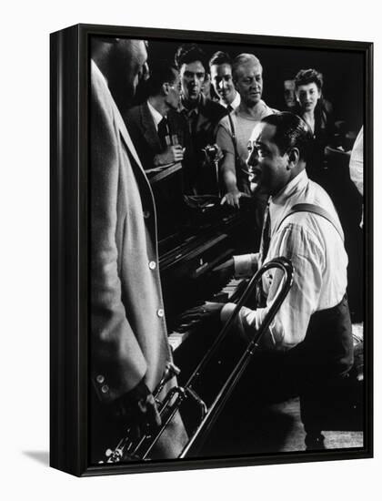 Duke Ellington Playing Sophisticated Lady-Gjon Mili-Framed Premier Image Canvas