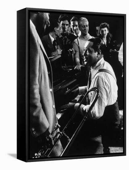 Duke Ellington Playing Sophisticated Lady-Gjon Mili-Framed Premier Image Canvas