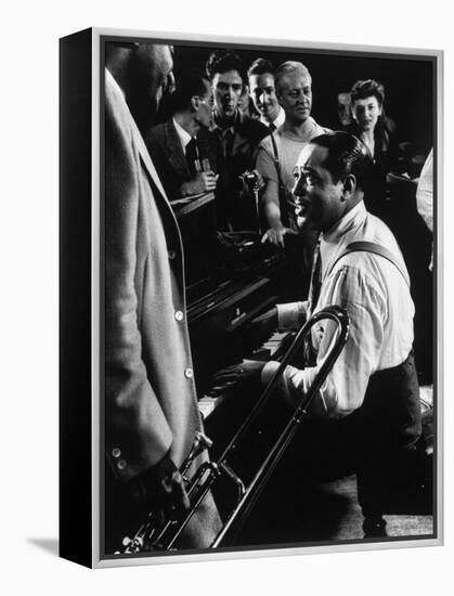 Duke Ellington Playing Sophisticated Lady-Gjon Mili-Framed Premier Image Canvas