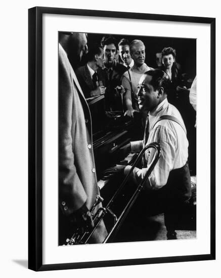 Duke Ellington Playing Sophisticated Lady-Gjon Mili-Framed Premium Photographic Print