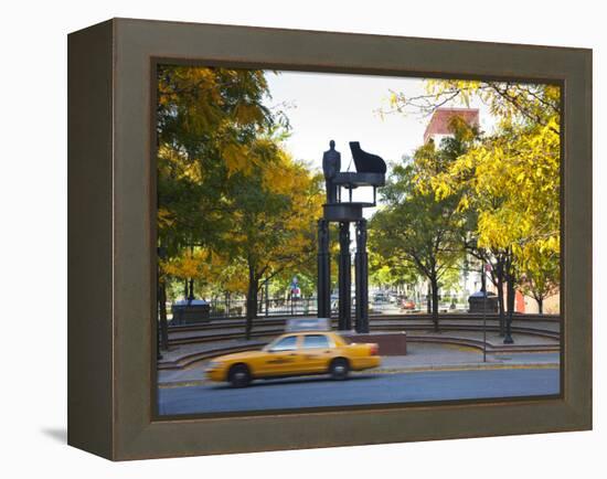 Duke Ellington Statue, Frawley Circle, Harlem, Manhattan, New York City, USA-Jon Arnold-Framed Premier Image Canvas
