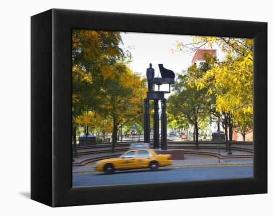 Duke Ellington Statue, Frawley Circle, Harlem, Manhattan, New York City, USA-Jon Arnold-Framed Premier Image Canvas