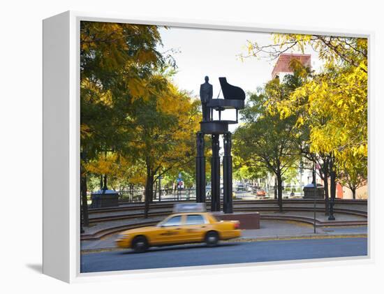 Duke Ellington Statue, Frawley Circle, Harlem, Manhattan, New York City, USA-Jon Arnold-Framed Premier Image Canvas