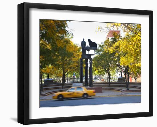 Duke Ellington Statue, Frawley Circle, Harlem, Manhattan, New York City, USA-Jon Arnold-Framed Photographic Print