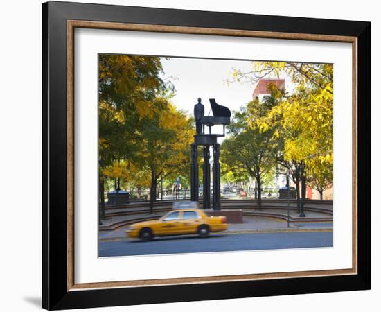 Duke Ellington Statue, Frawley Circle, Harlem, Manhattan, New York City, USA-Jon Arnold-Framed Photographic Print