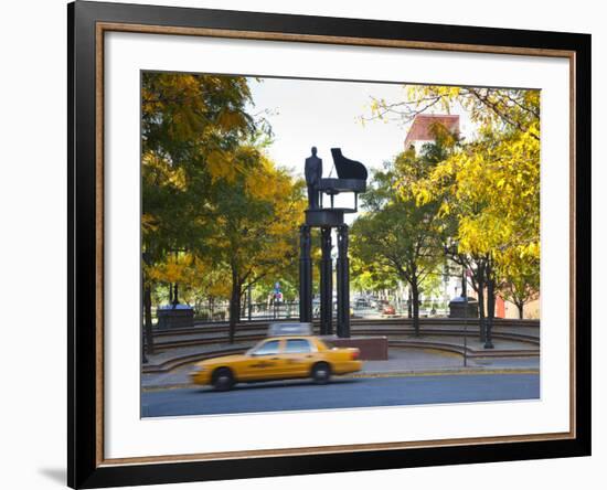 Duke Ellington Statue, Frawley Circle, Harlem, Manhattan, New York City, USA-Jon Arnold-Framed Photographic Print