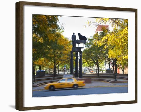 Duke Ellington Statue, Frawley Circle, Harlem, Manhattan, New York City, USA-Jon Arnold-Framed Photographic Print