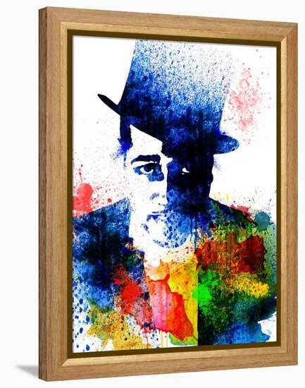 Duke Ellington Watercolor-Jack Hunter-Framed Stretched Canvas