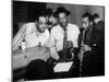 Duke Ellington with Ben Webster and Jimmy Hamilton at Carnegie Hall, 1948-null-Mounted Photo