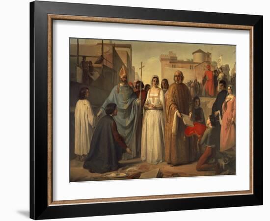 Duke Francesco Laying First Stone-Isidoro Grunhut-Framed Giclee Print