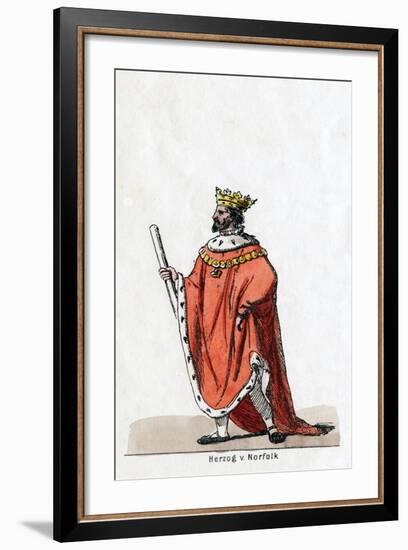 Duke of Norfolk, Costume Design for Shakespeare's Play, Henry VIII, 19th Century-null-Framed Giclee Print