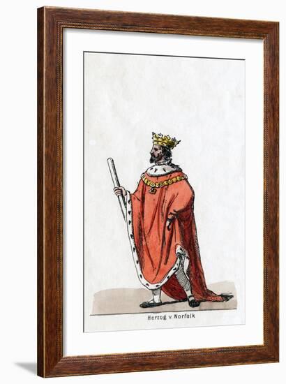 Duke of Norfolk, Costume Design for Shakespeare's Play, Henry VIII, 19th Century-null-Framed Giclee Print