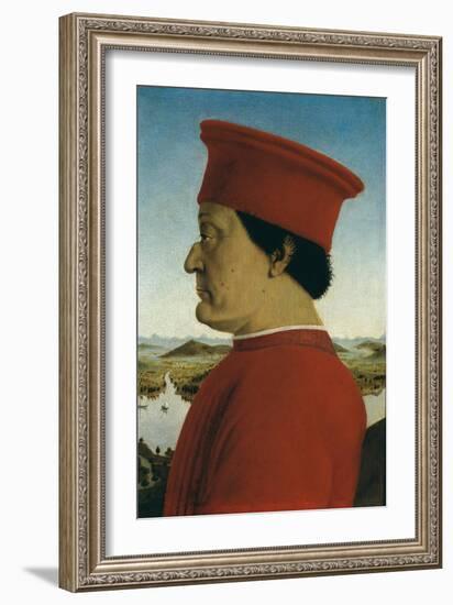 Duke of Urbino, Battista Sforza-Piero della Francesca-Framed Art Print