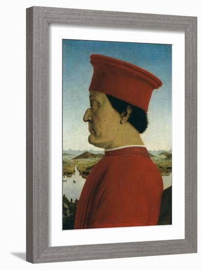 Duke of Urbino, Battista Sforza-Piero della Francesca-Framed Art Print